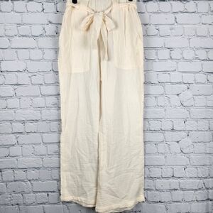 NWT Sincerely Jules Size M Cream Wide-Leg Cropped Pants